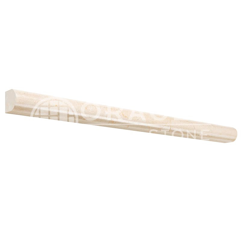 Crema Marfil Marble - 3/4" X 12" Bullnose Liner