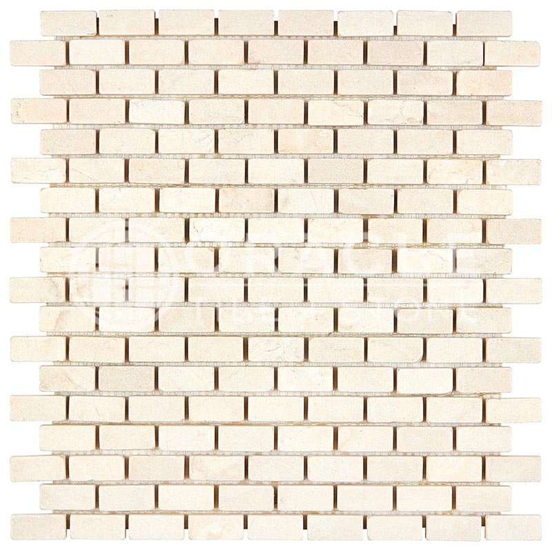 Crema Marfil Marble - Mini-Brick (5/8" X 1 1/4") Mosaic Tile