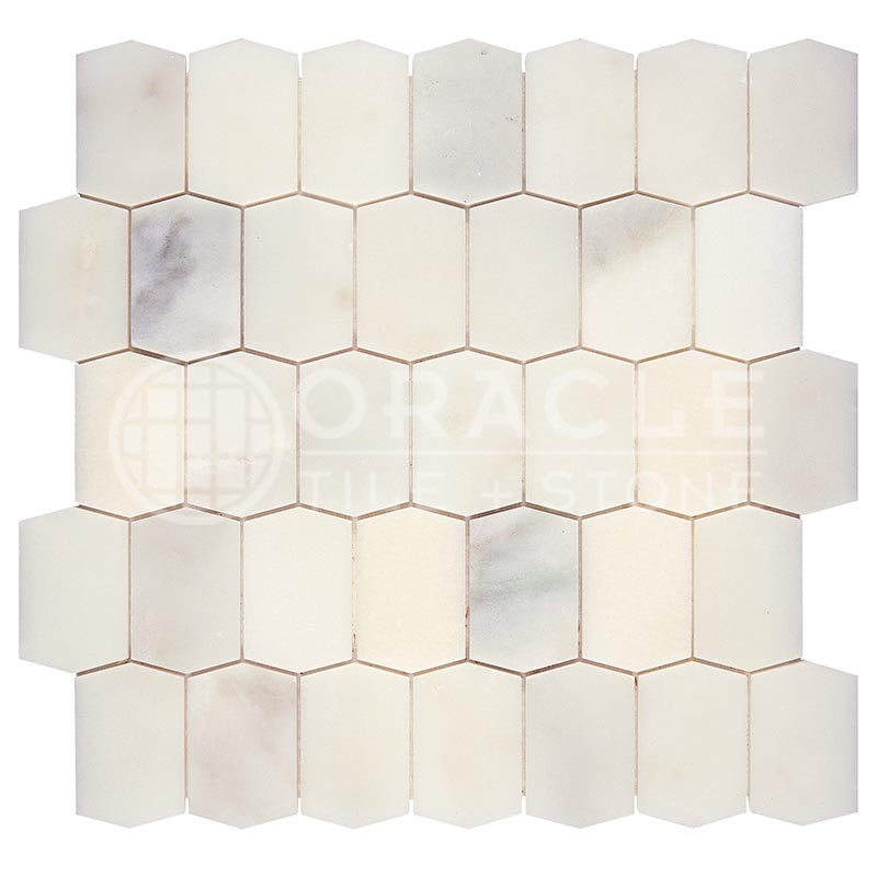 Calacatta Oliva Marble Picket Mosaic