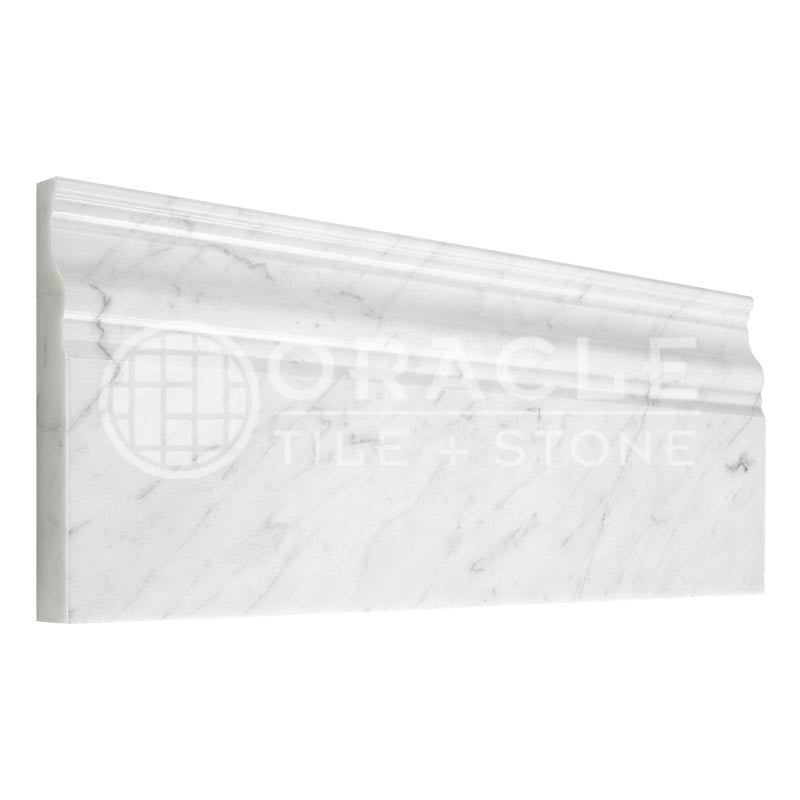 Carrara White (Bianco Carrara / Italian) Marble	4 3/4" X 12"	Baseboard Trim