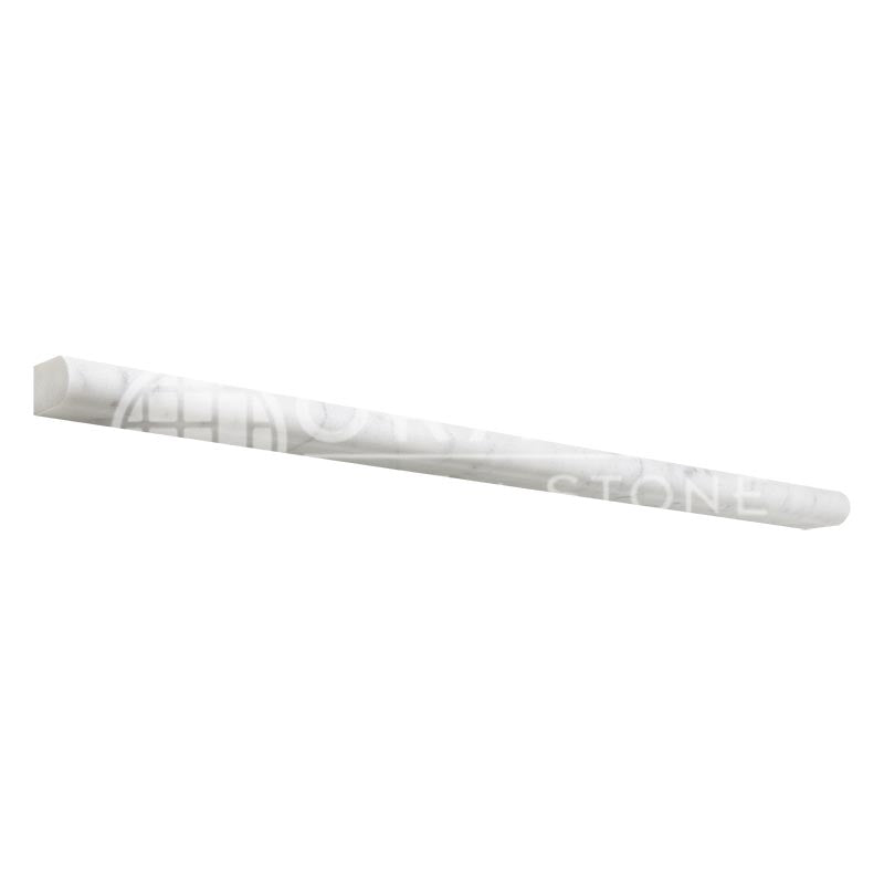 Italian Carrara White Marble - 1/2" X 12" Pencil Liner