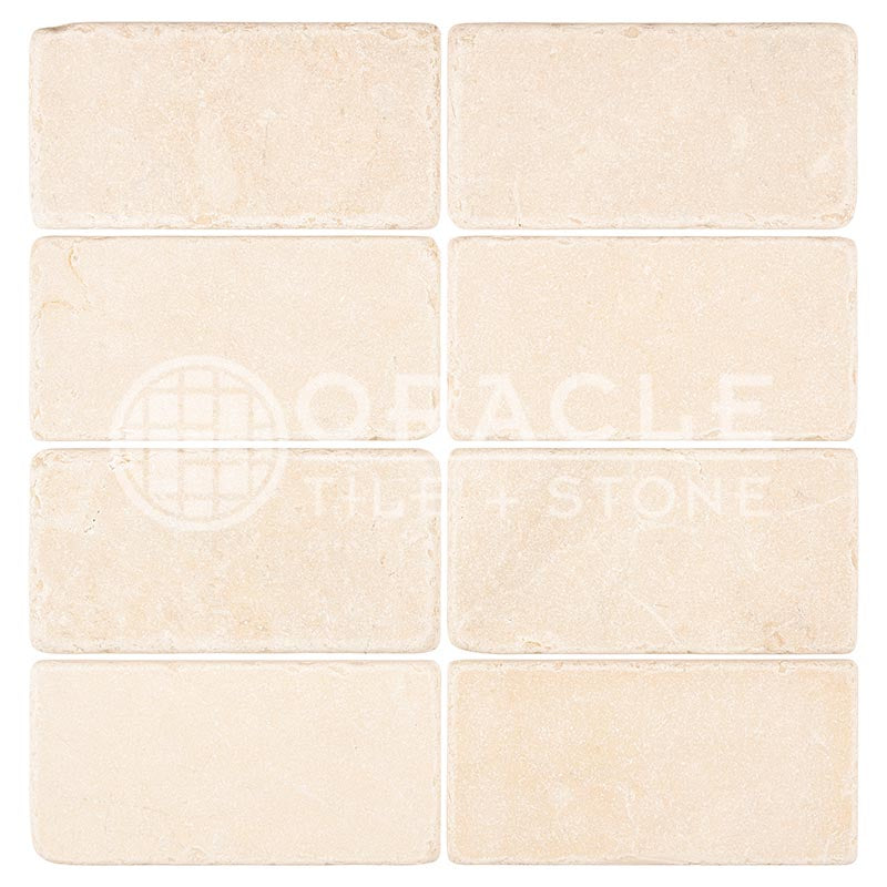 Crema Marfil (Spanish)	Marble	3" X 6"	Tile	Tumbled