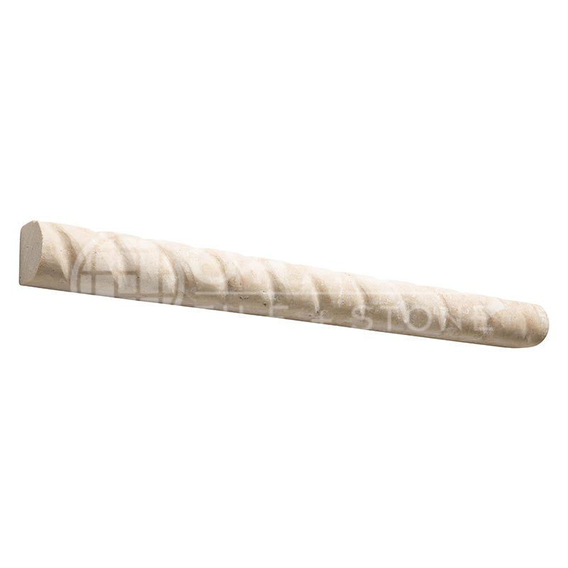 Durango Cream (Paredon) Travertine - 1" X 12" Rope Liner