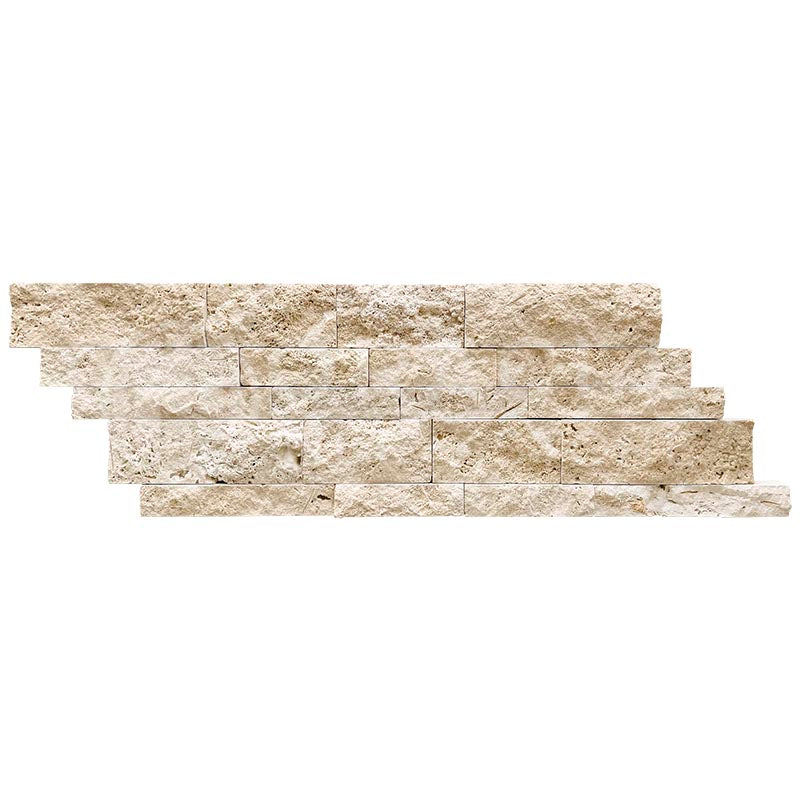 Silver Travertine - 7" X 20" Ledger Panel Architectural Tile CORNER Piece