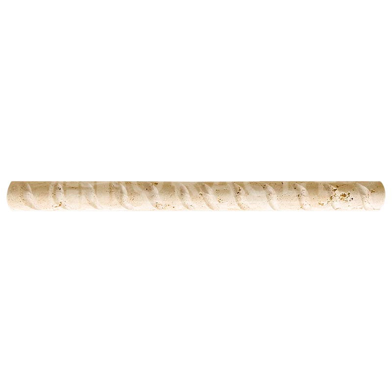 Ivory (Light) Travertine  1" X 12" Rope (REGULAR) Liner