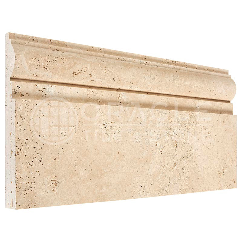 Ivory / Light Travertine - 6" Baseboard Trim