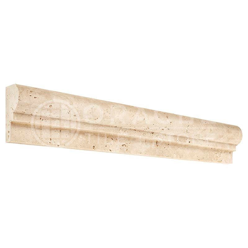 Ivory / Light Travertine - Single-Step OG-1 Chair Rail Trim