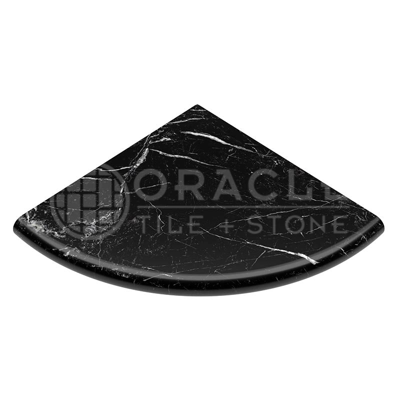 Negro Marquina Marble - 9" X 9" Shower Corner Shelf