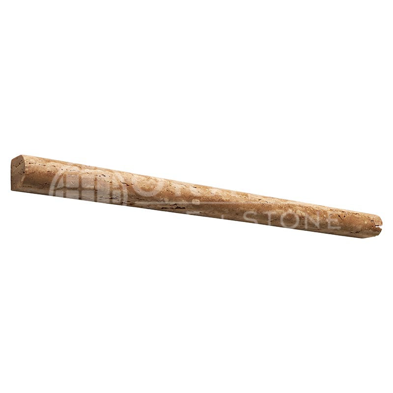 Noce Exotic (Vein-Cut) Travertine - 3/4" X 12" Bullnose Liner