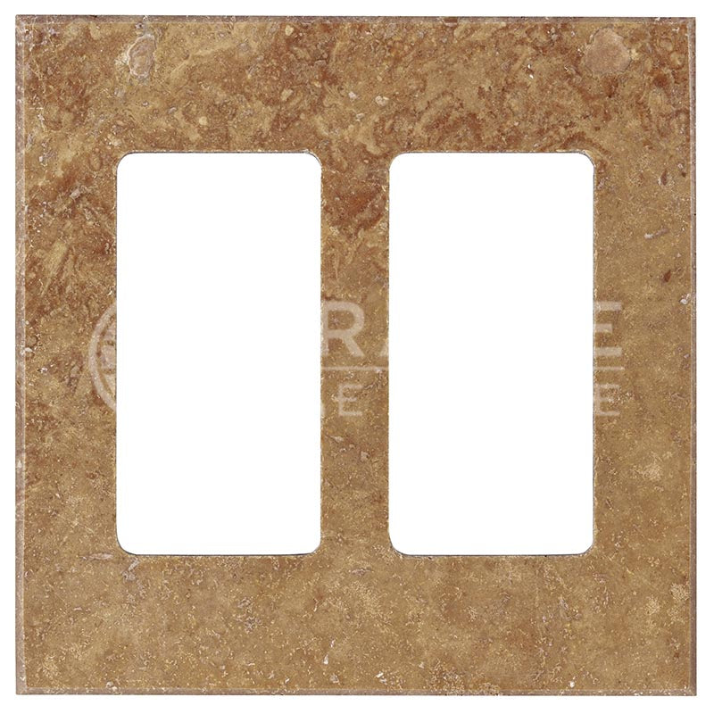 Noce Travertine - Double Rocker Switch Plate Cover