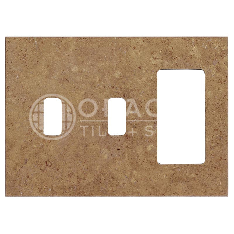 Noce Travertine - 2 Toggle Rocker Switch Plate Cover with Screw