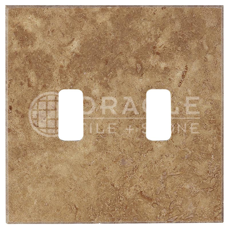 Noce Travertine - Double Toggle Switch Plate Cover