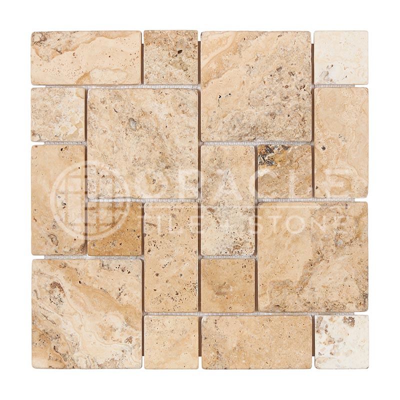 Philadelphia Travertine - 3-pcs. Mini-Patttern Mosaic Tile