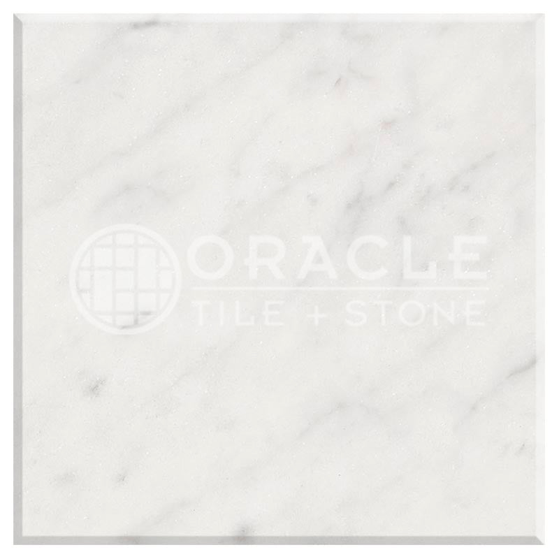 Carrara White (Bianco Carrara / Italian) Marble	12" X 12"	Tile (Micro-Beveled)