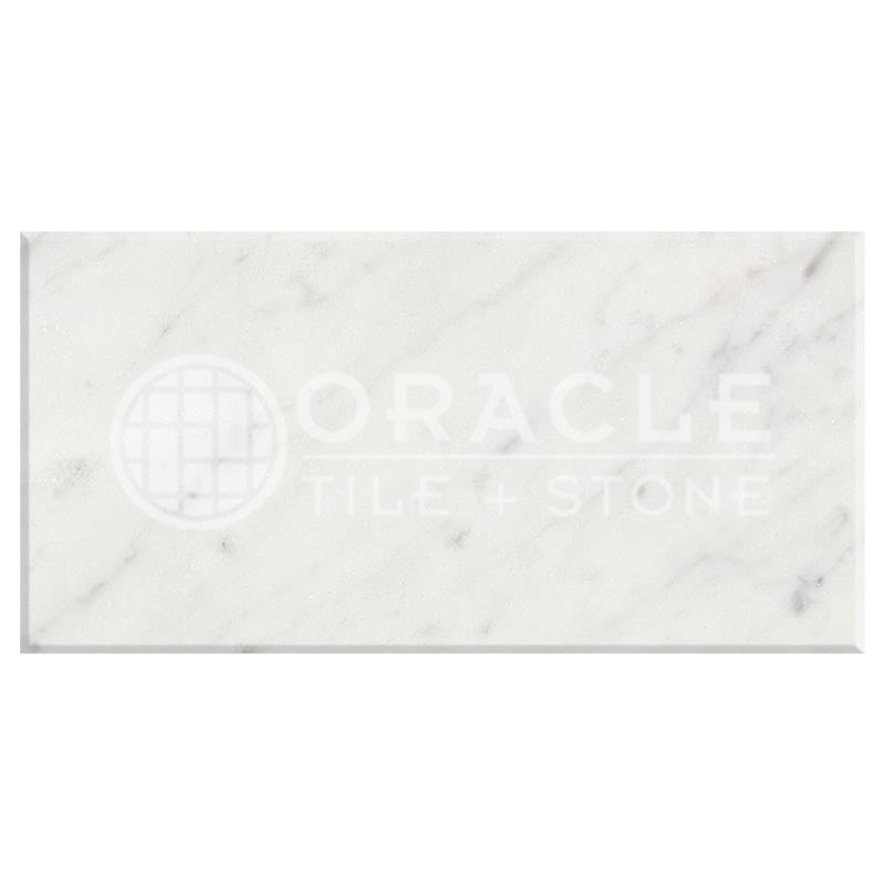 Carrara White (Bianco Carrara / Italian) Marble	3" X 6"	Tile (Micro-Beveled)