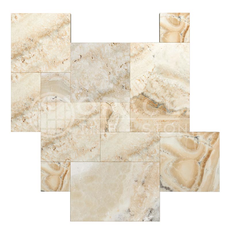 Latravonya Travertine - Versailles / French Pattern Field Tile - (8 sq. ft. / bundle)