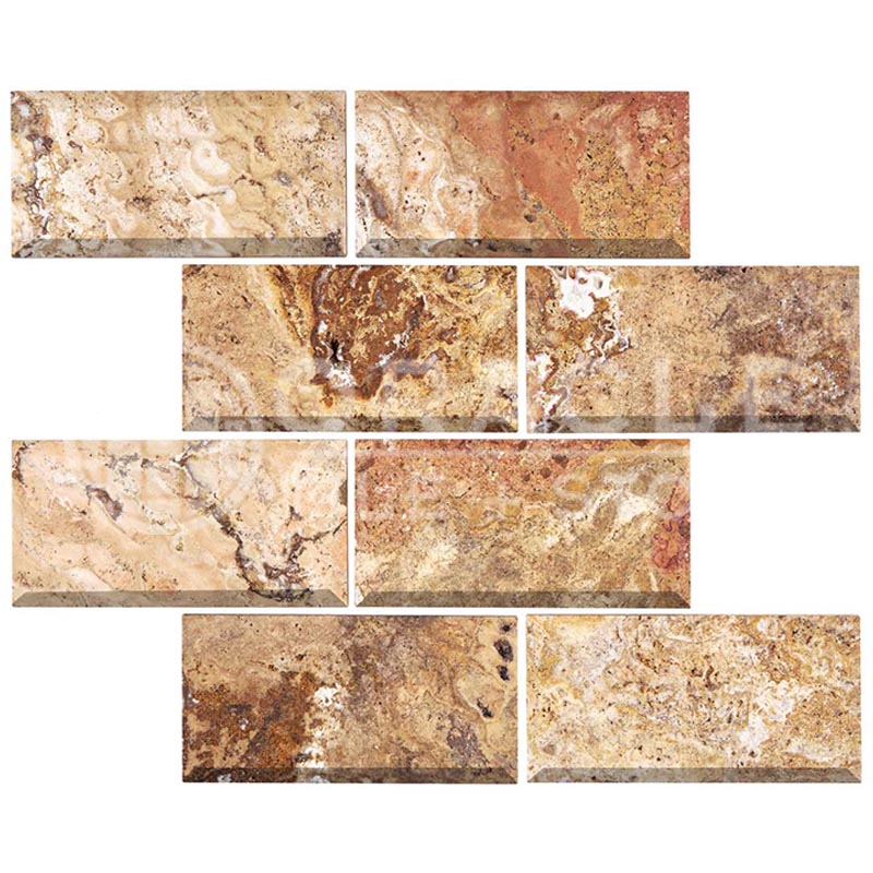 Scabos Travertine - 3" X 6" Rectangular Field Tile