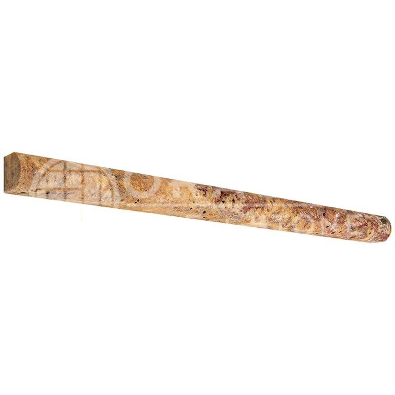 Scabos Travertine - 3/4" X 12" Bullnose Liner