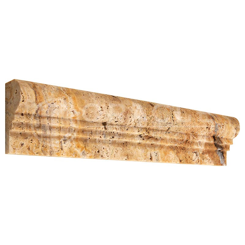 Scabos Travertine - Double-Step OG-2 Chair Rail Trim