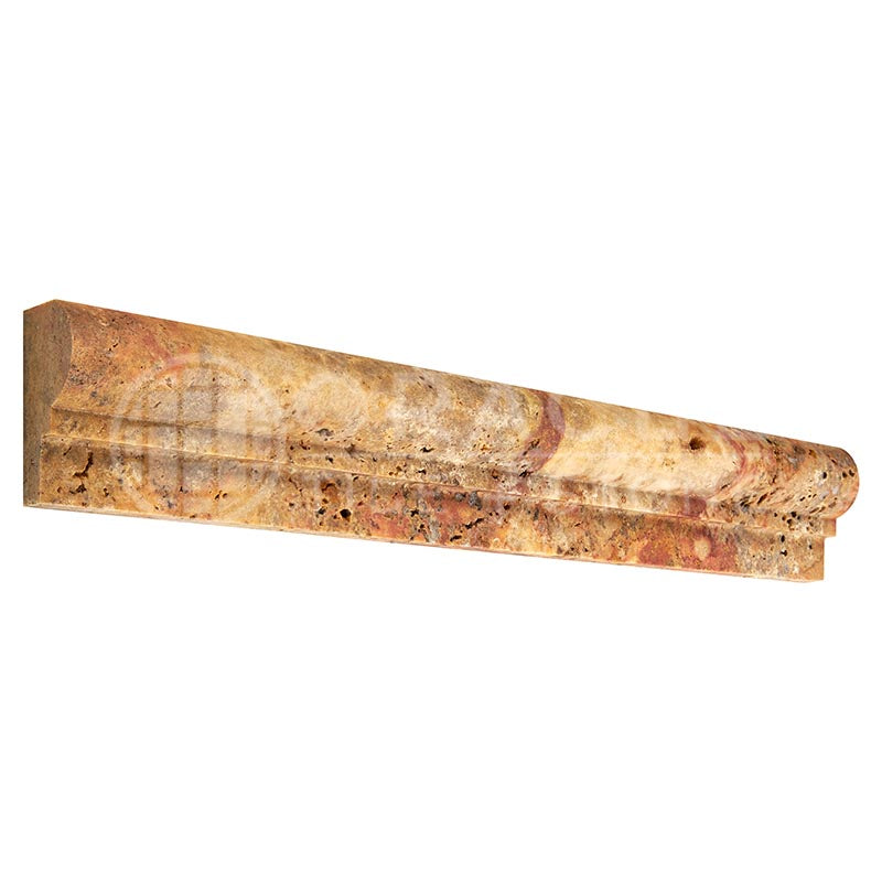 Scabos Travertine - Single-Step OG-1 Chair Rail Trim