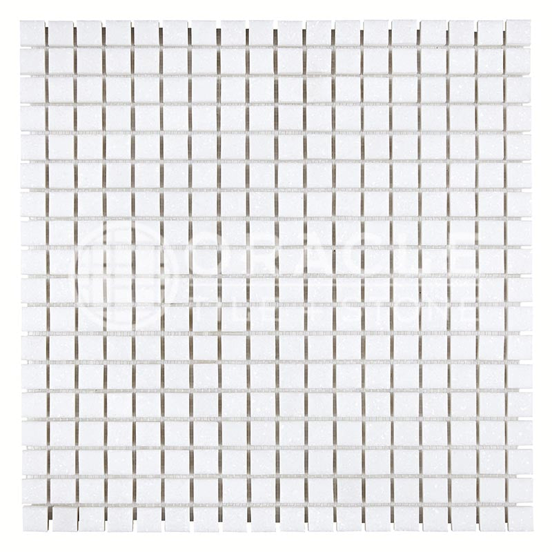 Thassos White Marble - 5/8" X 5/8" Mosaic Tile