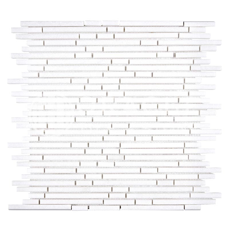 Thassos White Marble - Bamboo / Matchsticks Mosaic Tile