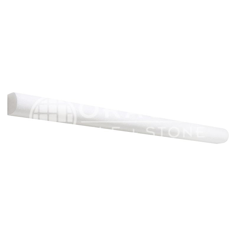 Thassos White Marble - 3/4" X 12" Bullnose Liner