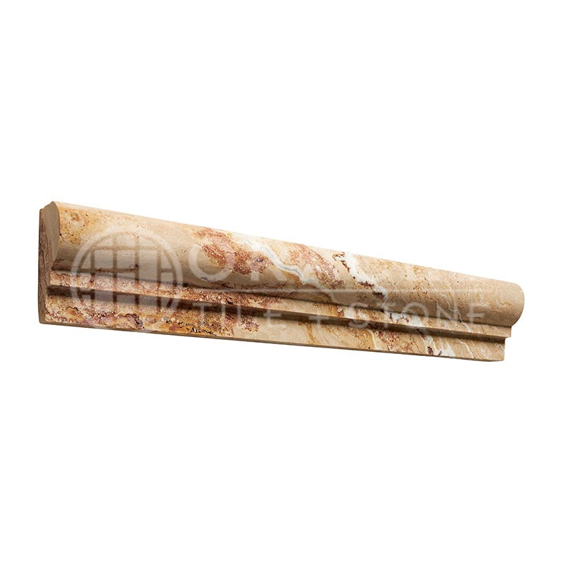 Valencia Travertine - Single-Step OG-1 Chair Rail Trim