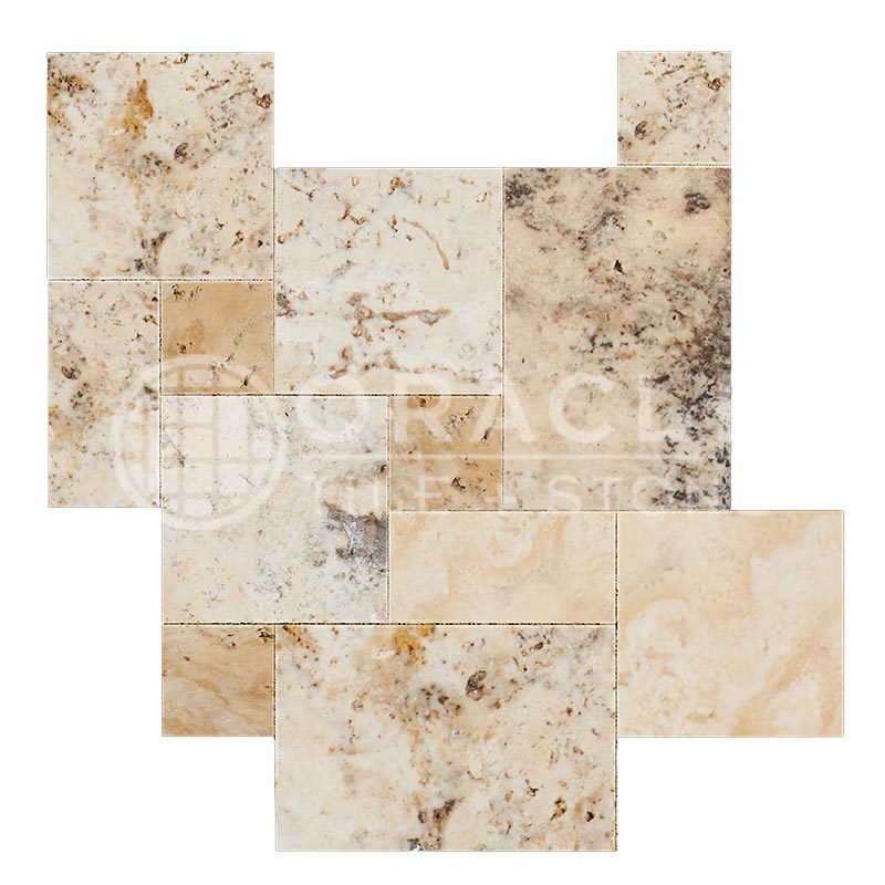 Philadelphia Travertine - Versailles / French Pattern Field Tile - (8 sq. ft. / bundle)