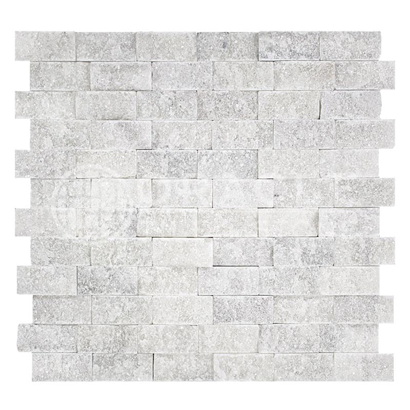 Oriental White (Asian Statuary)	Marble	1" X 2"	Brick Mosaic	Split-faced