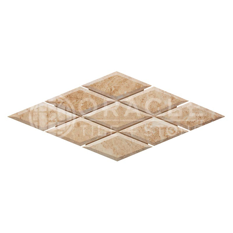 Cappuccino Marble - Diamond (2 3/4" X 6 3/4") Mosaic Tile - (0.67sf/sheet)