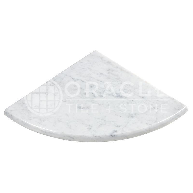 Italian Carrara White Marble - 9" X 9" Shower Corner Shelf