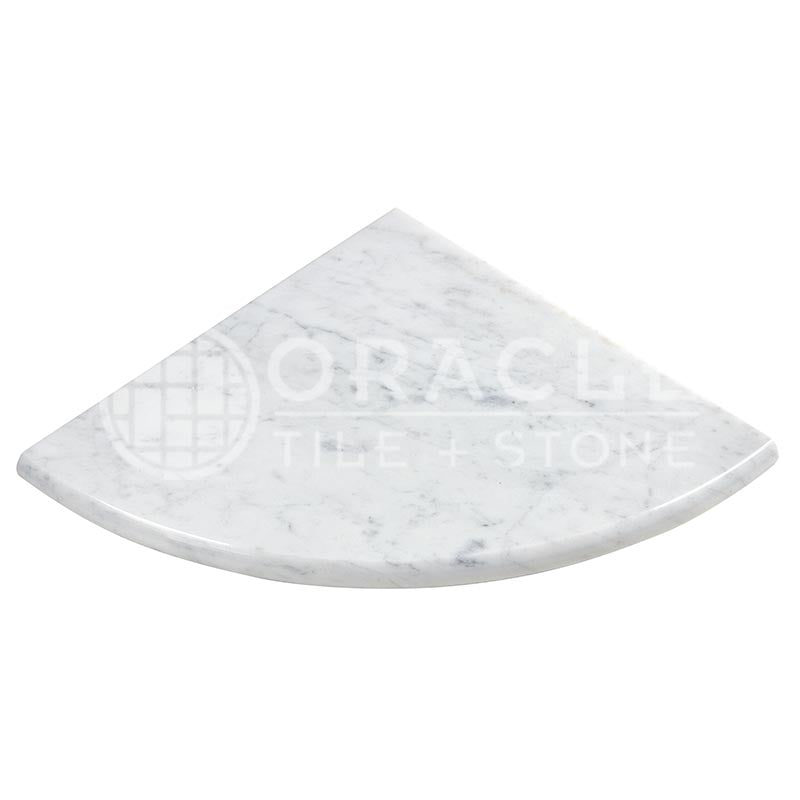 Carrara White (Bianco Carrara / Italian) Marble	9" X 9" X 3/4" 	Shower Corner Shelf	(Both Sides)
