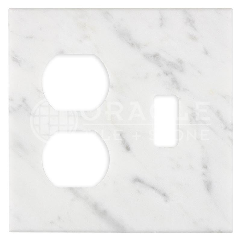 Carrara White (Bianco Carrara / Italian) Marble	TOGGLE - DUPLEX	4 1/2" X 4 1/2"
