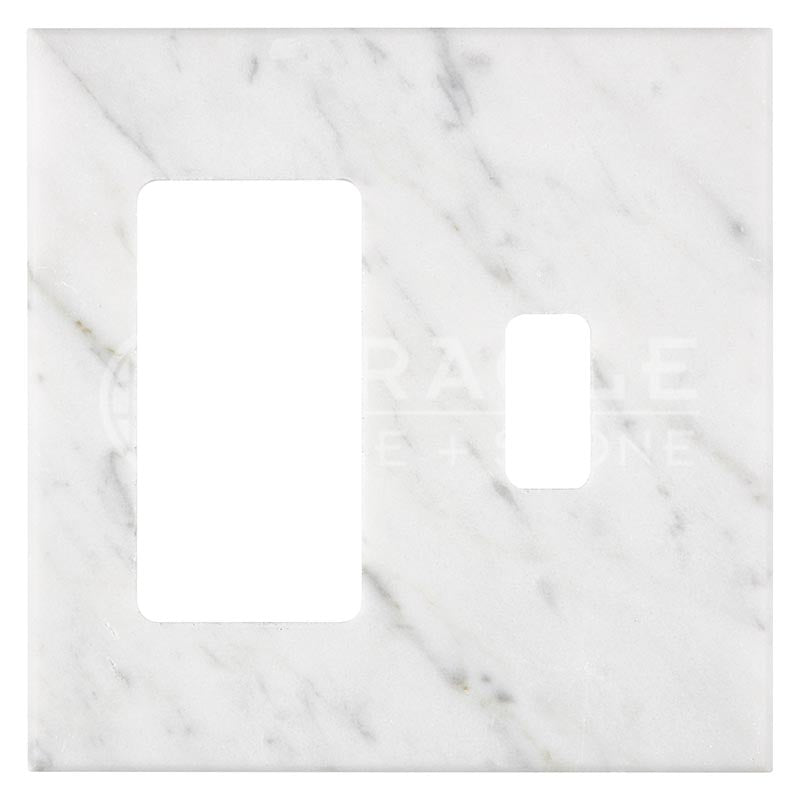 Carrara White (Bianco Carrara / Italian) Marble	TOGGLE - ROCKER	4 1/2" X 4 1/2"