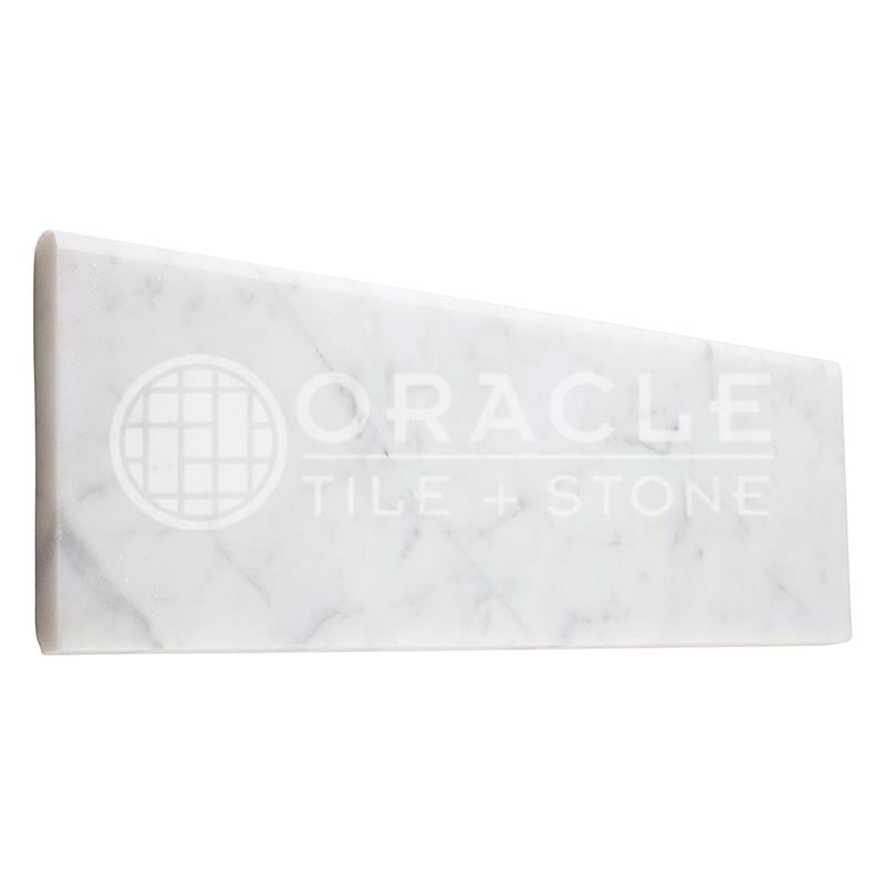 Carrara White (Bianco Carrara / Italian) Marble	4" X 12"	Tile (Long-Side, Single-Edge Bullnosed)