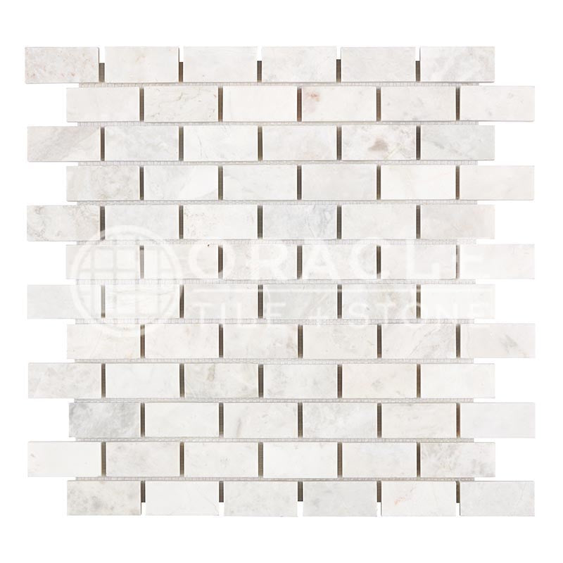 Bianco Congelato	Dolomite	1" X 2"	Brick Mosaic	Leathered
