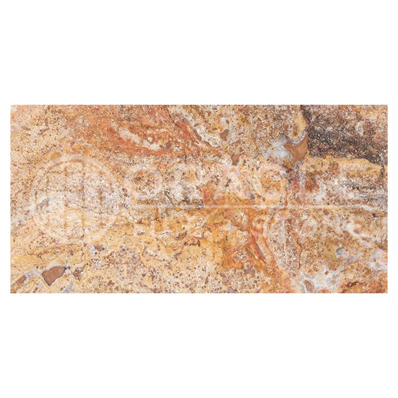 Scabos CROSS-CUT Travertine - 12" X 24" Rectangular Field Tile