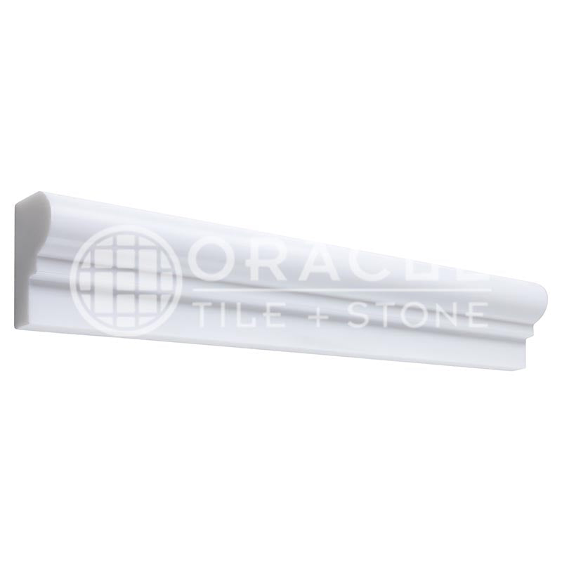 Bianco Dolomiti (Premium White Dolomite) - Single-Step (OG-1) Chair Rail Trim