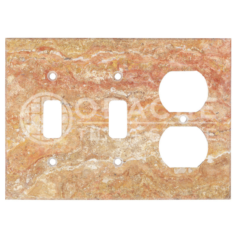 Scabos	Travertine	DOUBLE TOGGLE - DUPLEX	4 1/2" X 6 1/3"	Honed