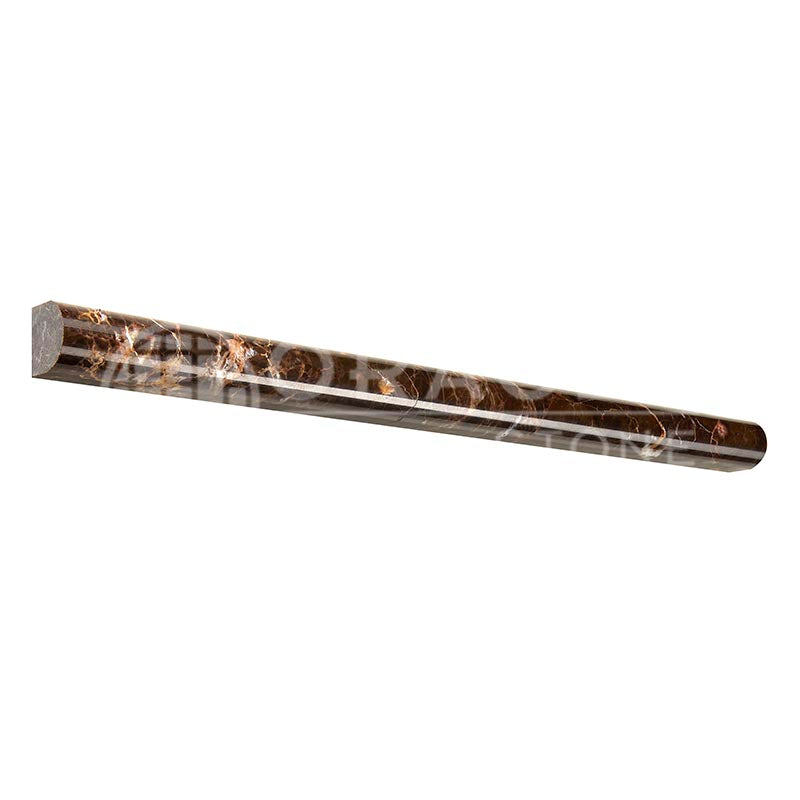 Emperador Dark Marble - 3/4" X 12" Bullnose Liner