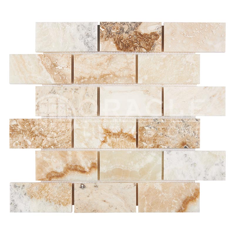 Latravonya Travertine - 2" X 4" Brick Mosaic Tile