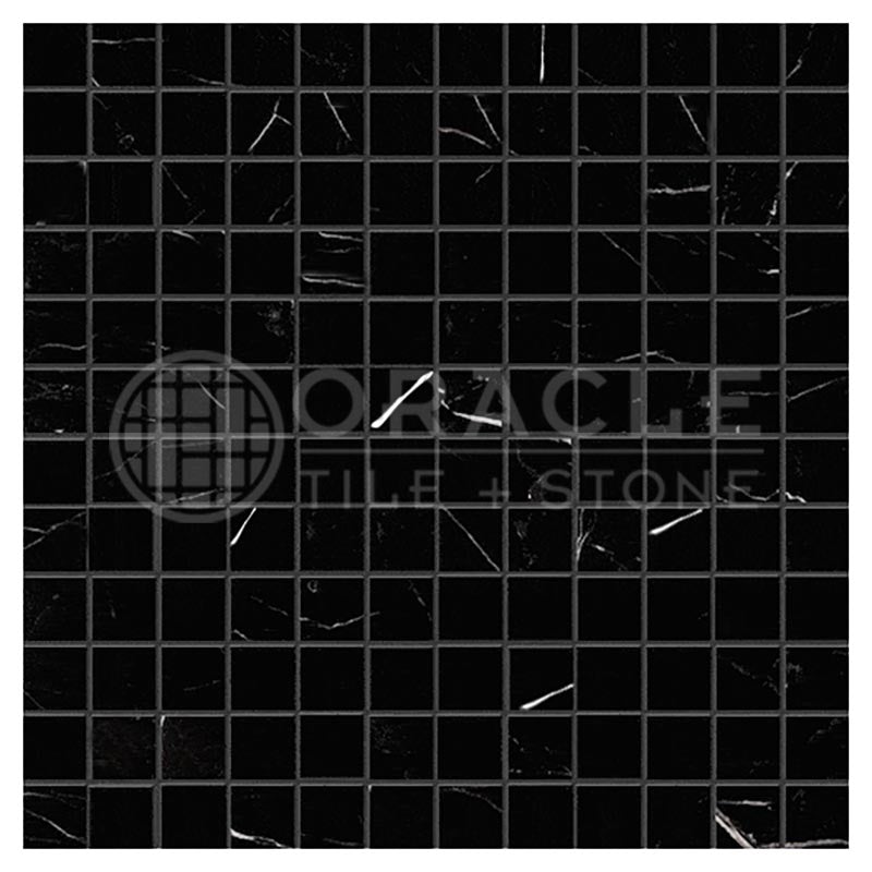 Negro Marquina Marble - 1" X 1" - Mosaic Tile