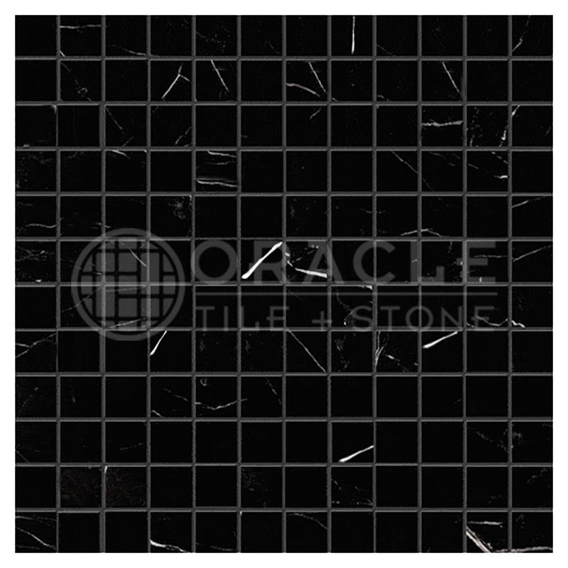 Nero Marquina (Black) Marble	1" X 1"	Mosaic