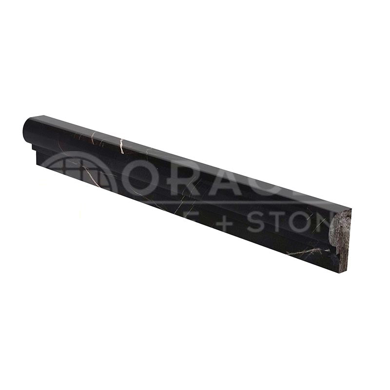 Negro Marquina Marble - OG-1 Single-Step Chair Rail Trim