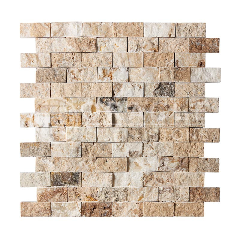 Philadelphia	Travertine	1" X 2"	Brick Mosaic	Split-faced