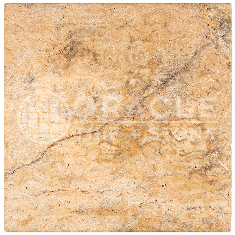 Scabos	Travertine	18" X 18"	Tile - (Cross-cut)	Tumbled