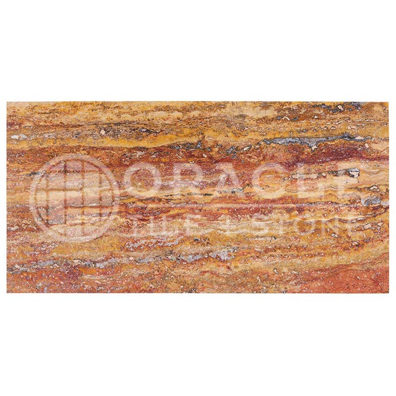 Scabos VEIN-CUT Travertine - 12" X 24" Rectangular Field Tile