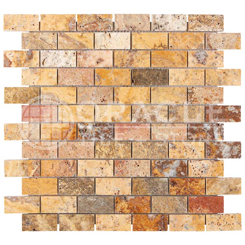 Scabos	Travertine	1" X 2"	Brick Mosaic