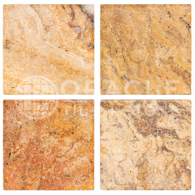 Scabos Travertine - 6" X 6" Field Tile